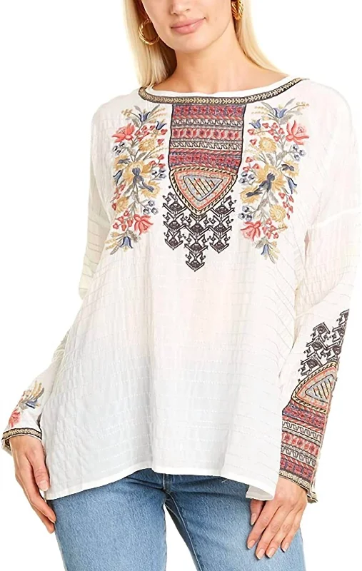 Anshi Silk Blouse In White