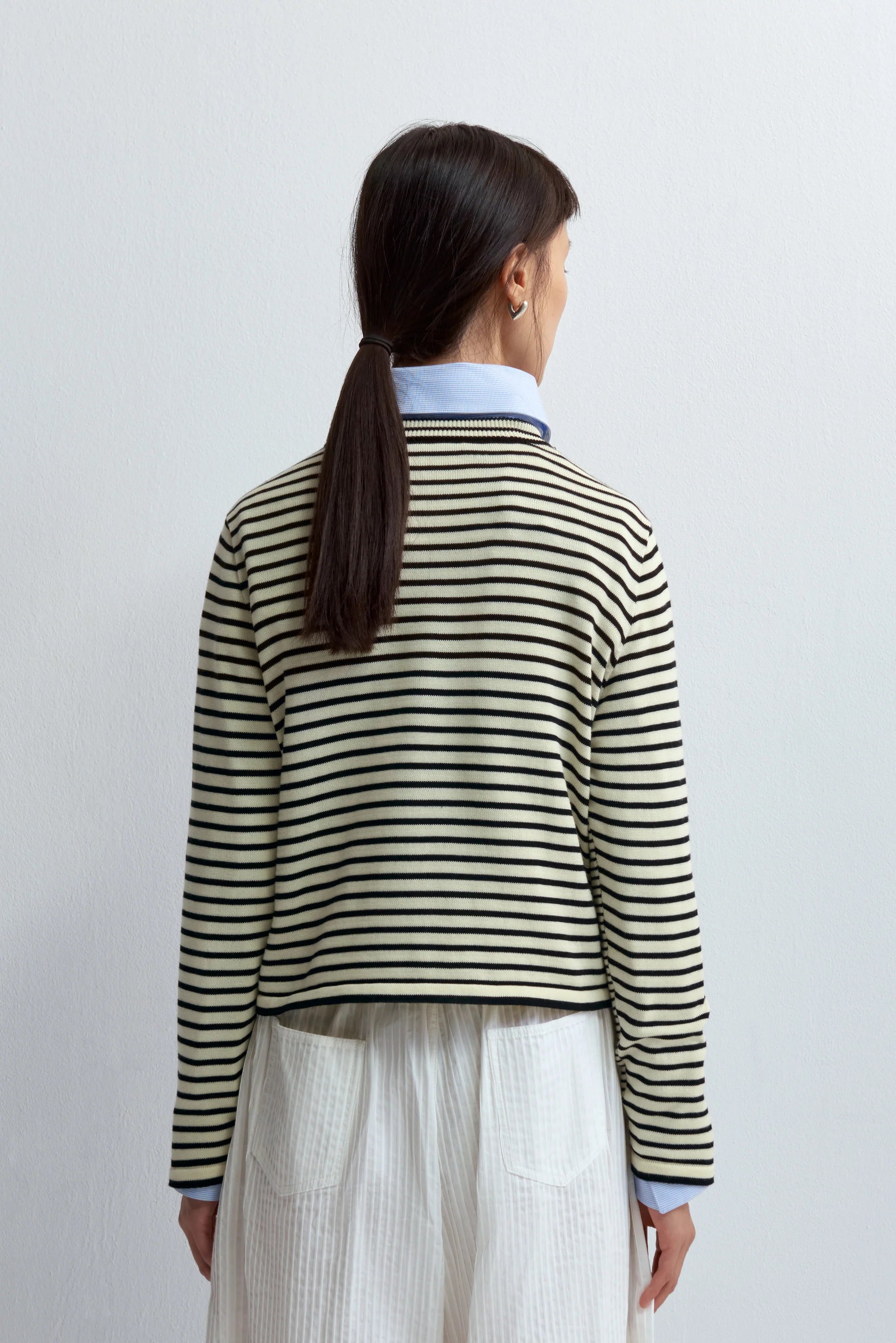 Cotton Striped Long Sleeve T-Shirt