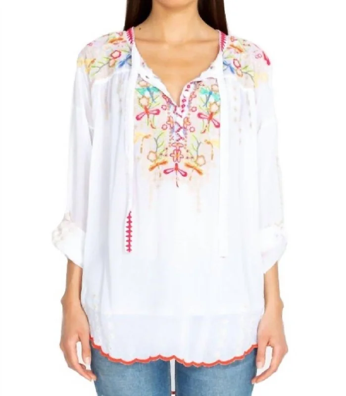 Dragonfly Blouse In White