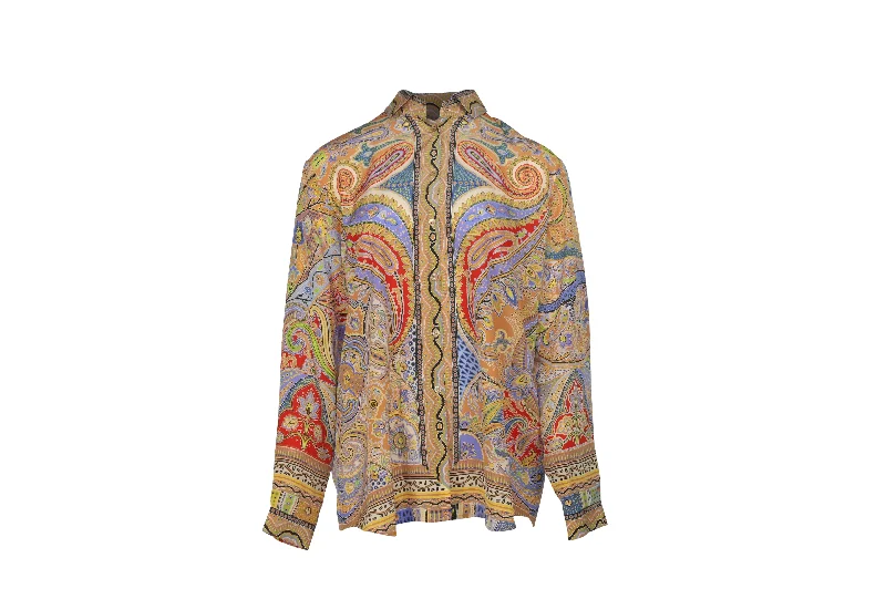 Etro Paisley Blouse in Multicolor Silk