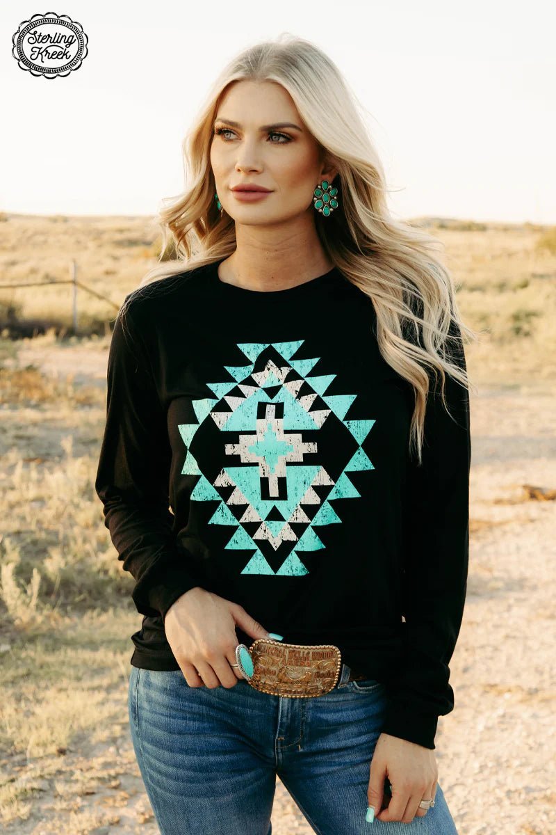 Icy Aztec Long Sleeve Tee