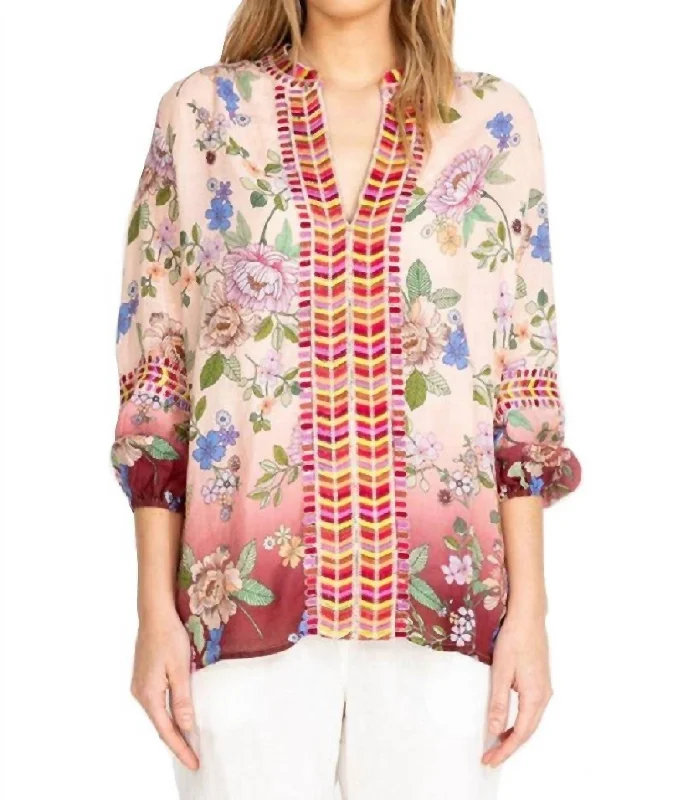 Paris Effortless Blouse In Multi