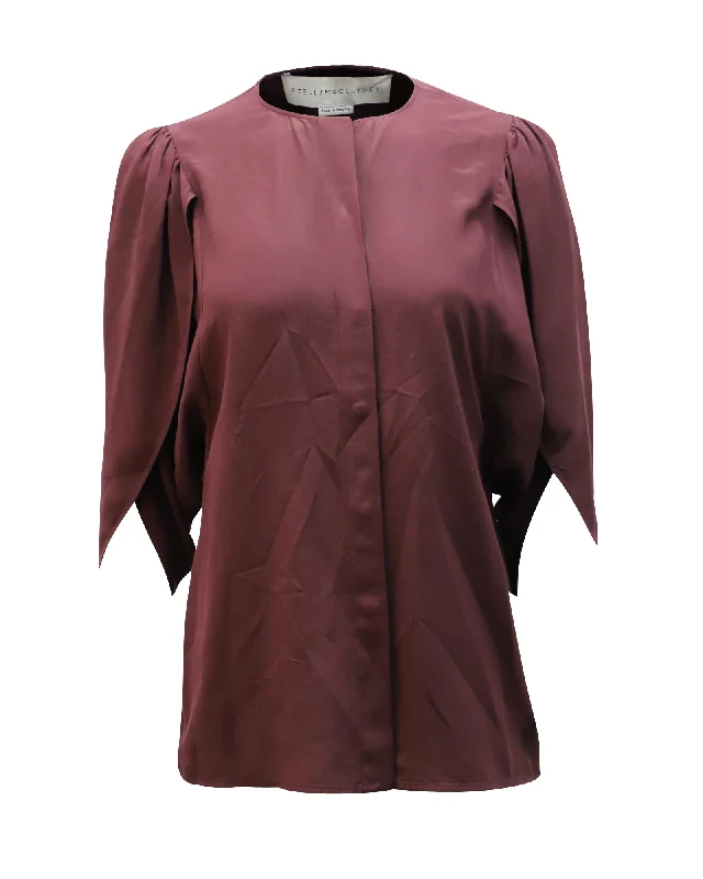 Stella McCartney Blouse in Burgundy Silk