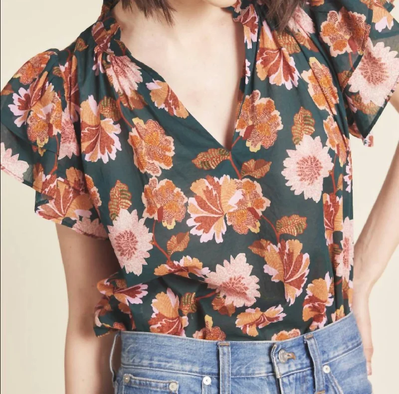 Trovata Clover Blouse In Carnation Print