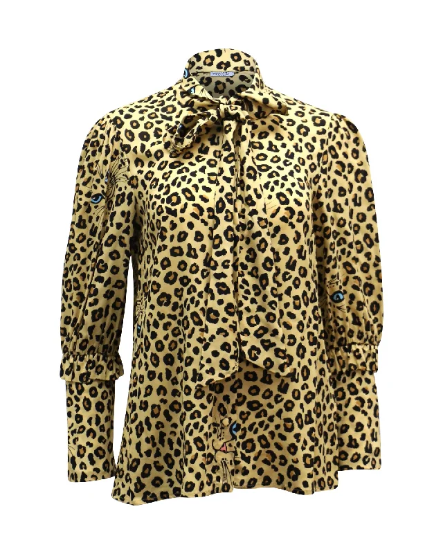 Vivetta Leopard Print Blouse in Multicolor Viscose