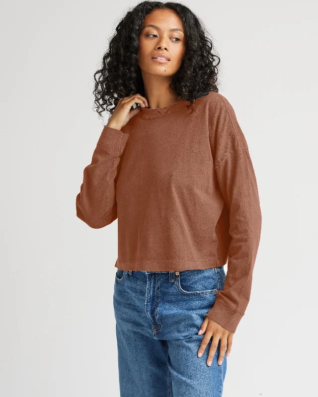 Women's Relaxed Crop Long Sleeve Tee