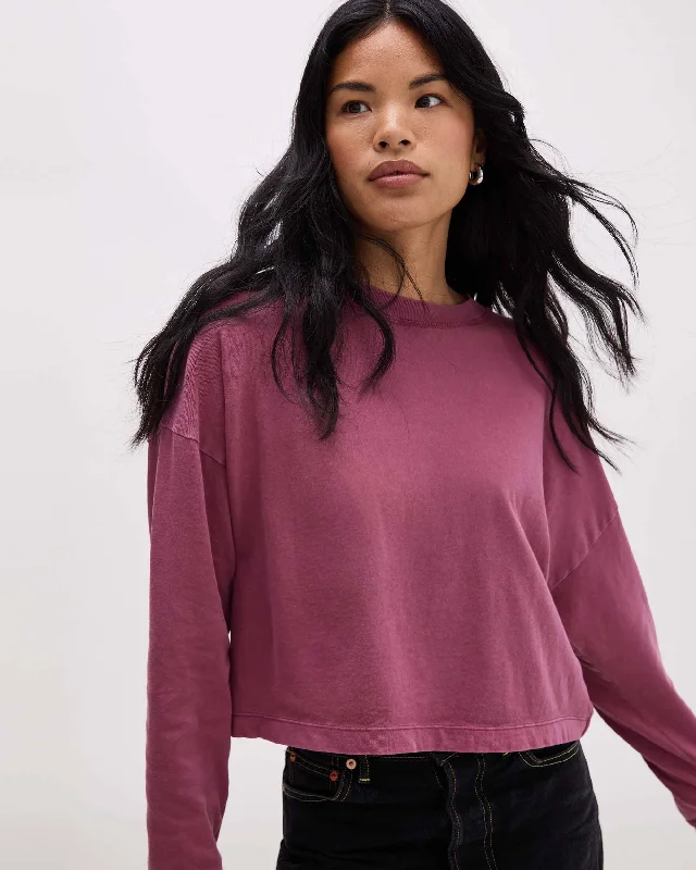 Women's Relaxed Crop Long Sleeve Tee