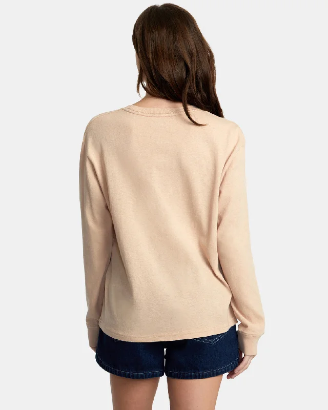 Big RVCA Daisy Long Sleeve T-Shirt - Nude