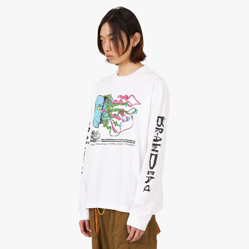 Brain Dead Conscious Control Long Sleeve T-shirt / White