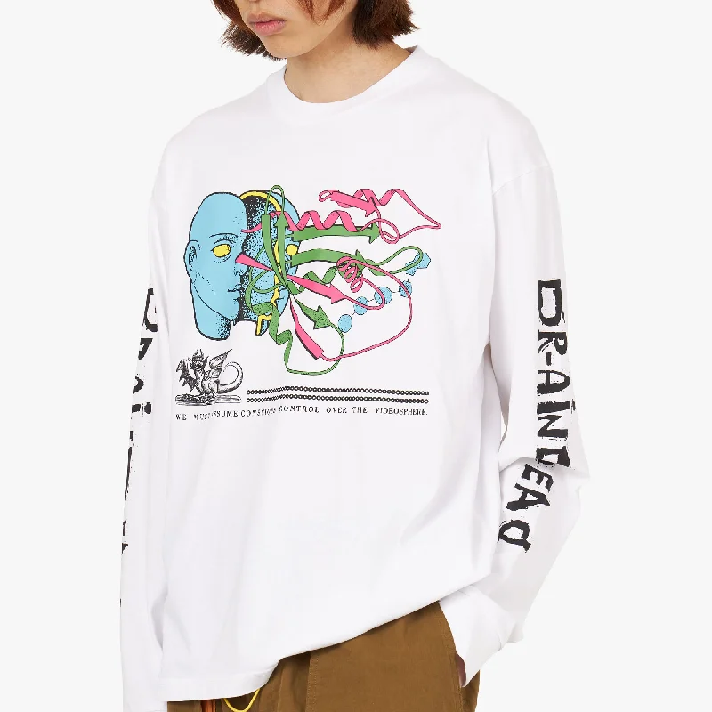 Brain Dead Conscious Control Long Sleeve T-shirt / White