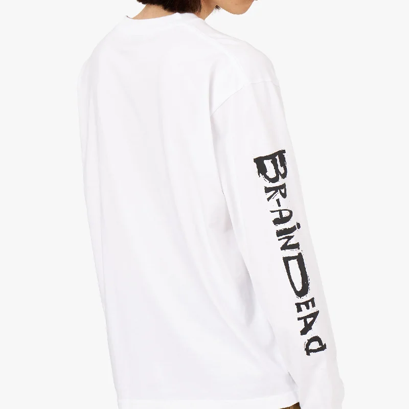 Brain Dead Conscious Control Long Sleeve T-shirt / White