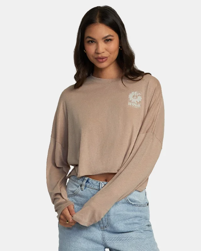 Cloud Long Sleeve T-shirt - Warm Taupe