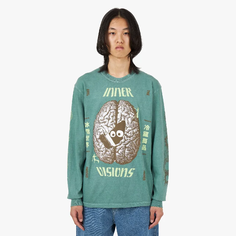 Cold World Frozen Goods Inner City Long Sleeve T-shirt / Light Green