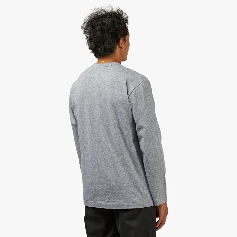 COMME des GARCONS PLAY Black Heart Long Sleeve T-Shirt / Grey