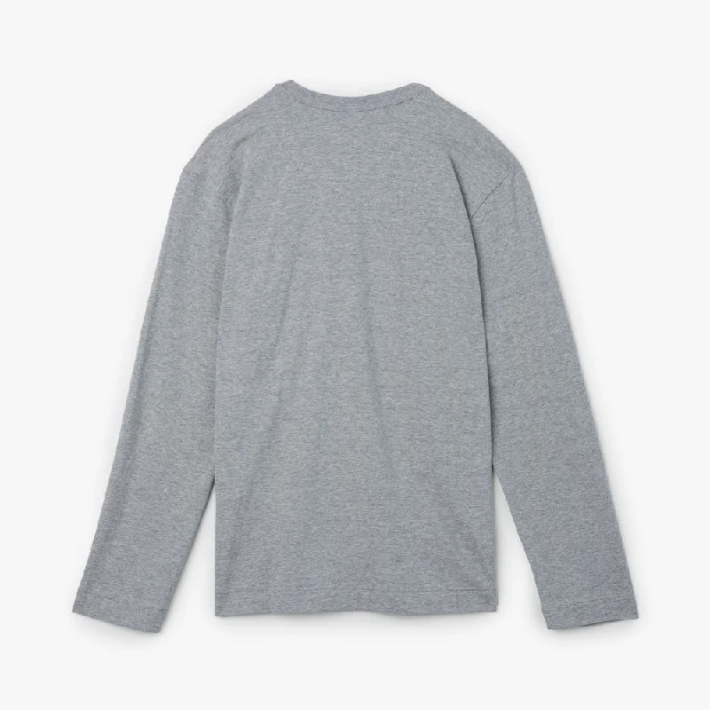 COMME des GARCONS PLAY Black Heart Long Sleeve T-Shirt / Grey