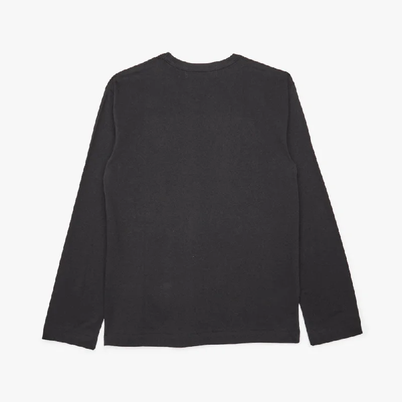 COMME des GARÇONS PLAY Double Heart Long Sleeve T-shirt / Black