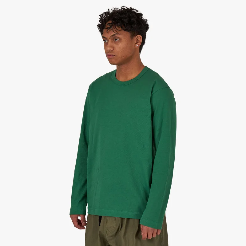 COMME des GARÇONS SHIRT Plain Jersey Long Sleeve T-shirt / Green