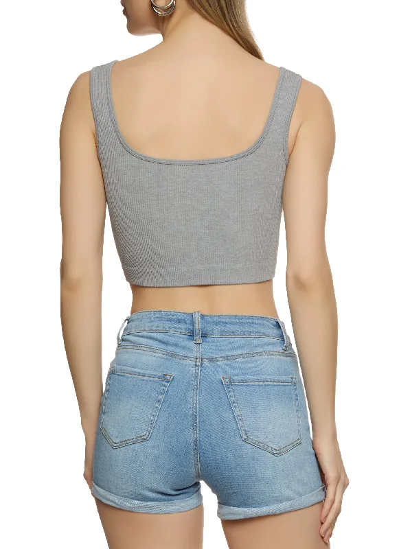 Seamless Rib Knit Crop Top