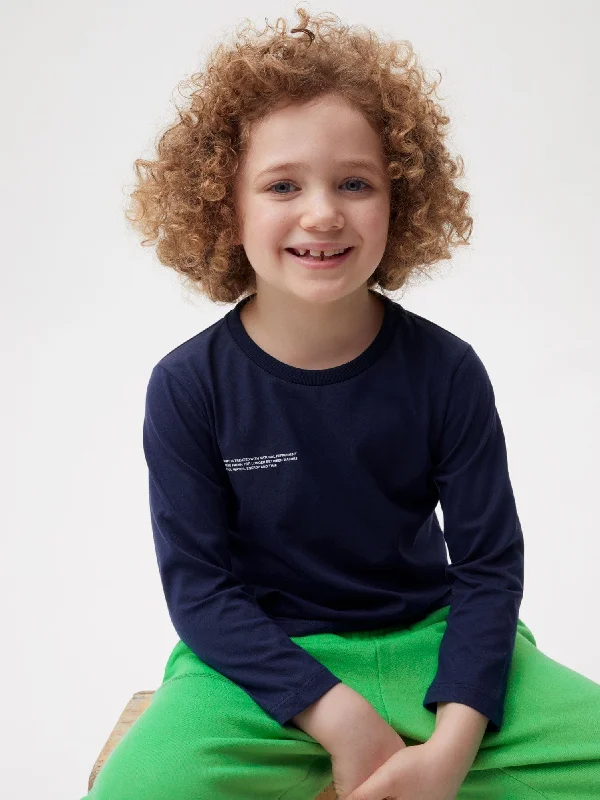 Kids' 365 Long Sleeve T-shirt—navy blue