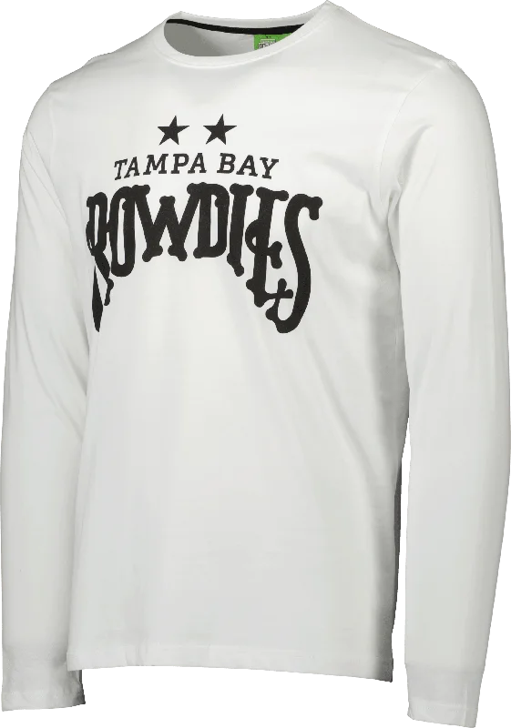 Rowdies SDS White 2 Star Long Sleeve T-Shirt