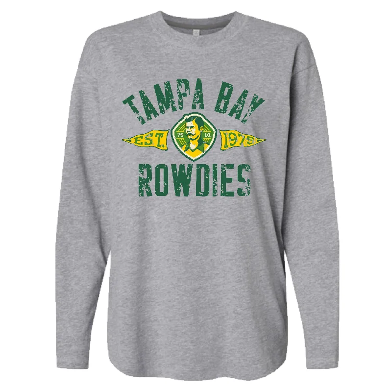 Rowdies Women's Grey Tampa Bay Rowdies Est 1975 Long Sleeve T-Shirt