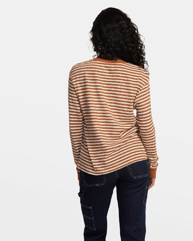 RVCA March Long Sleeve T-Shirt - Latte