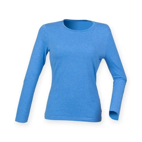 Skinni Fit Womens/Ladies Feel Good Stretch Long Sleeve T-Shirt