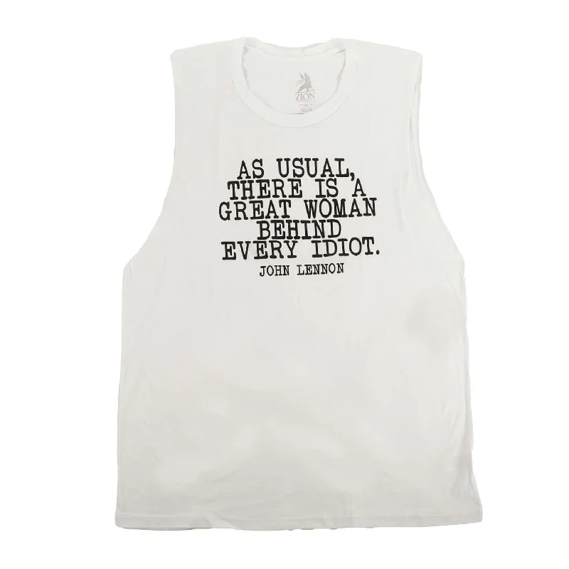 John Lennon Behind Every Idiot Womens Tank