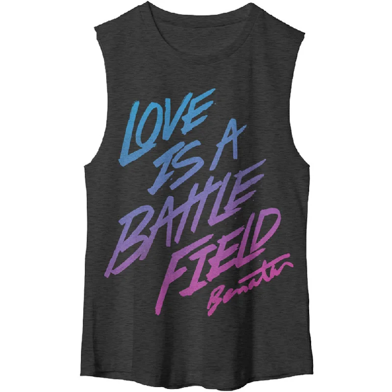 Love Is A Battlefield Fade Muscle Tank Womens Tank