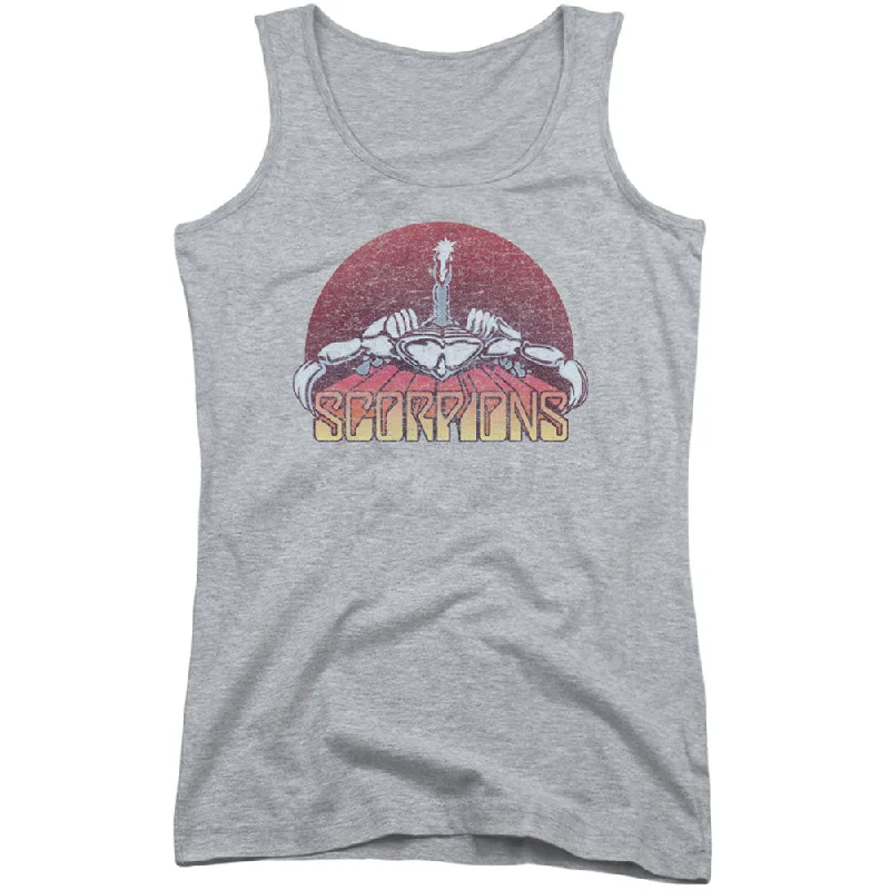 Scorpions Color Logo Distressed Womens Tank