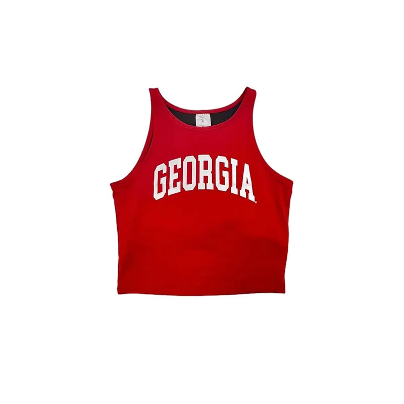 UGA Arch First Down Cropped Tank