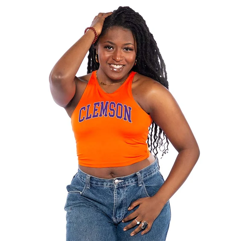 Clemson Arch First Down Cropped Tank