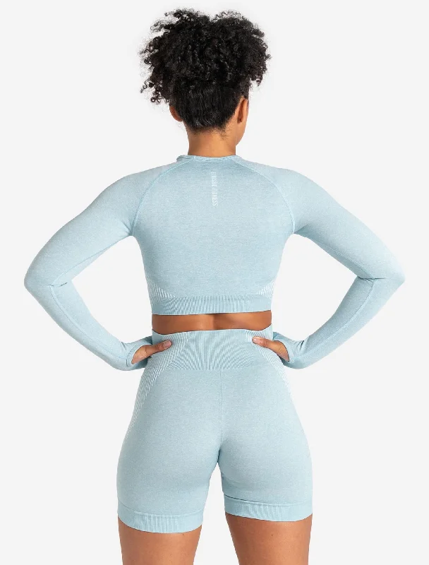 ADAPT 2.0 Seamless Crop Top - Sky Blue