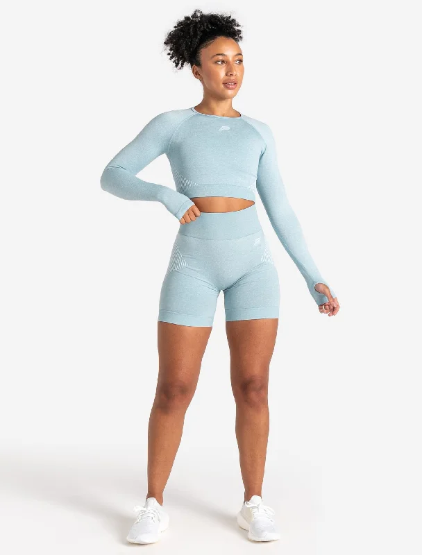 ADAPT 2.0 Seamless Crop Top - Sky Blue