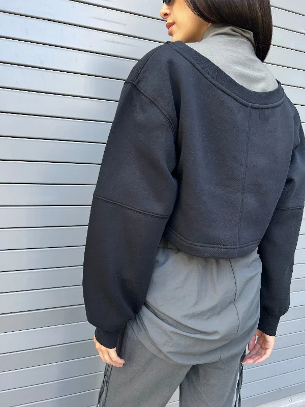 CROPPED CREWNECK SWEATSHIRT