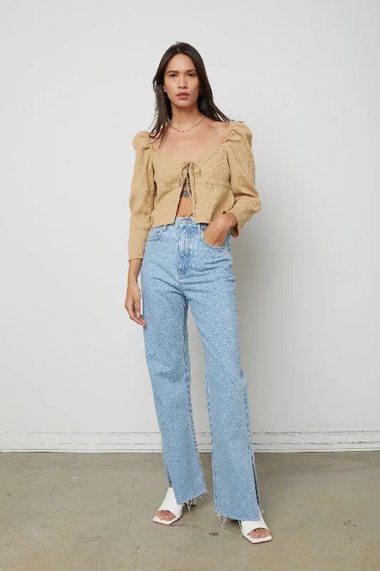 CROPPED SWEETHEART BLOUSE