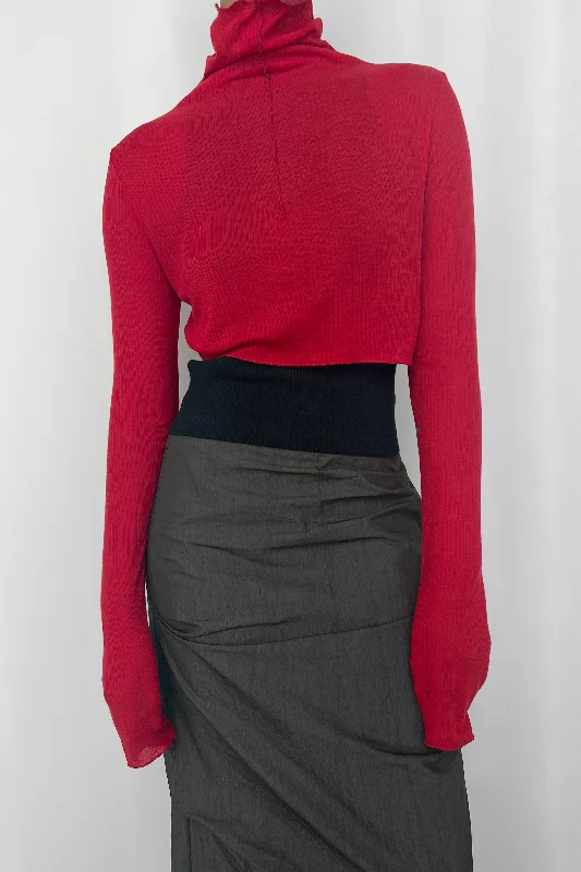 CROPPED TURTLENECK TOP