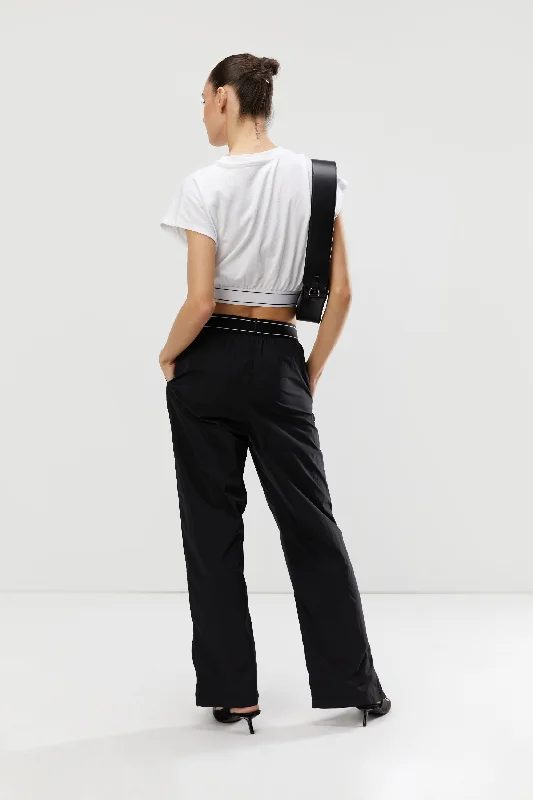 CROPPED WAISTBAND TEE