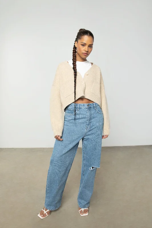 OVERSIZED CROPPED CARDIGAN