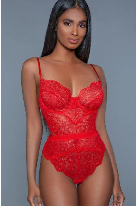 All Over Lace Underwire Bodysuit