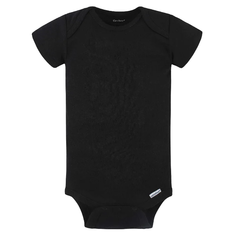 5-Pack Baby Black Ribbed Onesies® Bodysuits