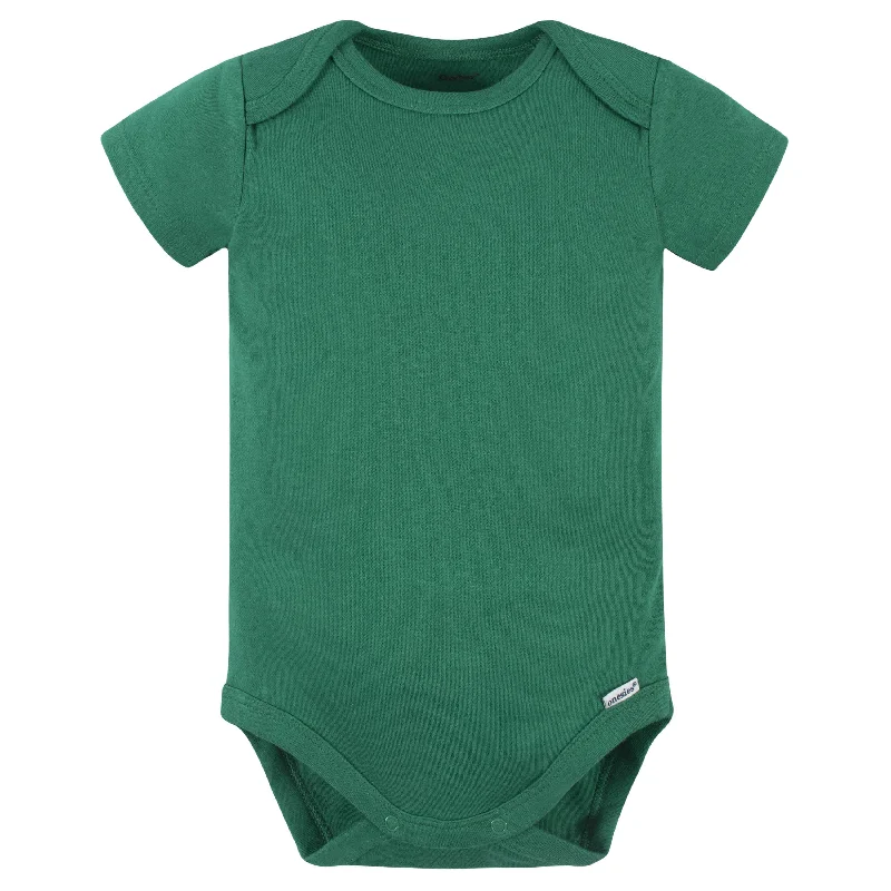 5-Pack Baby Kelly Green Premium Short Sleeve Onesies® Bodysuits