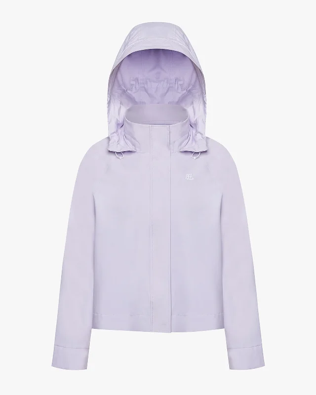 Hooded Crop Rain Jacket - Lavender