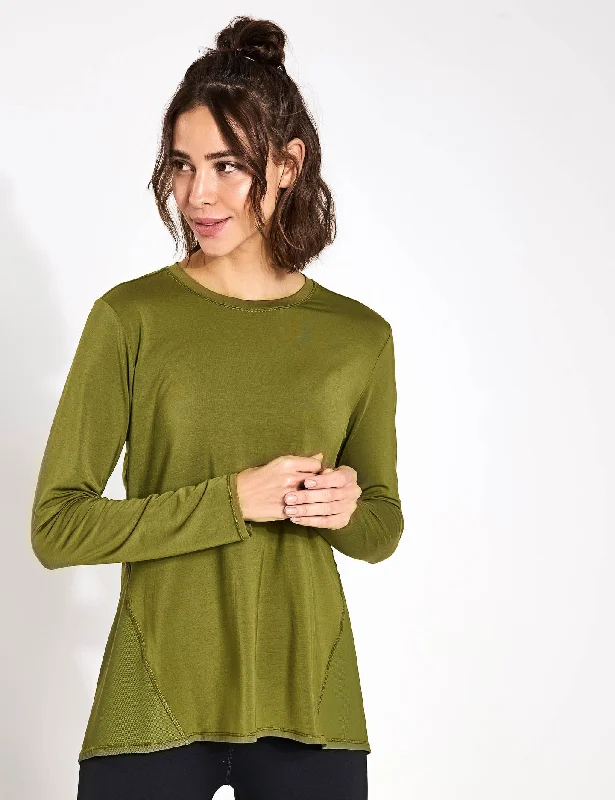 Kendall Long Sleeve Top - Army Green