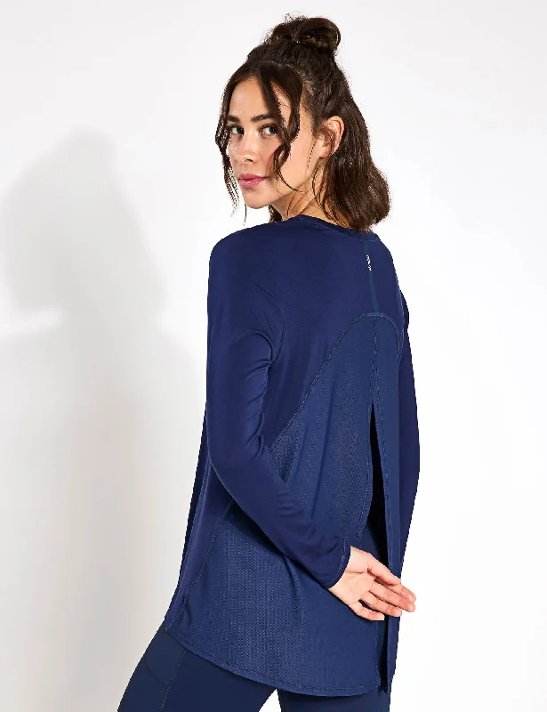 Kendall Long Sleeve Top - Navy