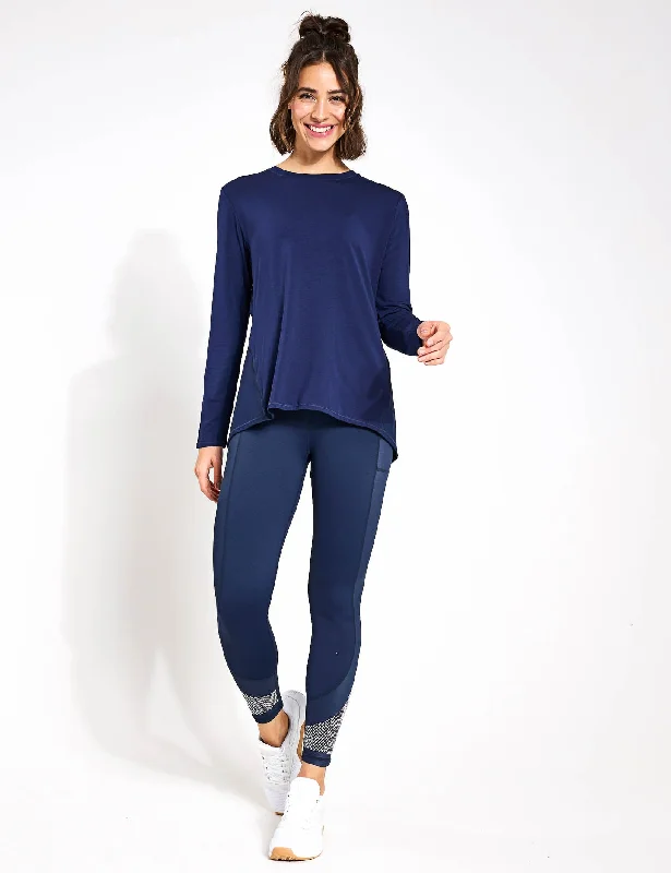 Kendall Long Sleeve Top - Navy