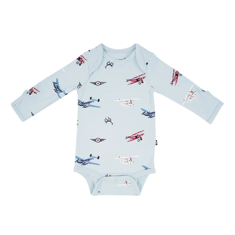 Long Sleeve Bodysuit in Vintage Planes