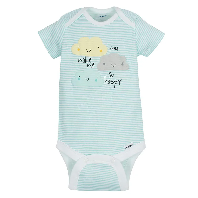 5-Pack Short Sleeve Clouds Onesies® Bodysuits