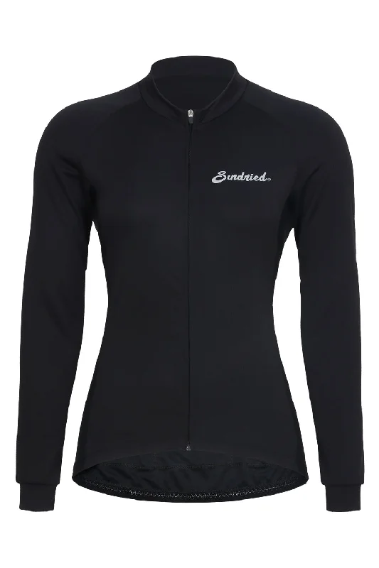 Sundried Sport Women's Black Long Sleeved Cycle Jersey