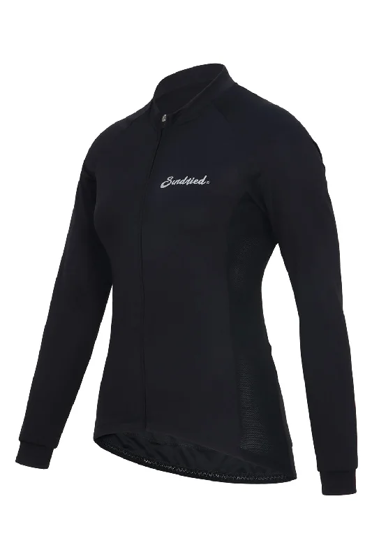 Sundried Sport Women's Black Long Sleeved Cycle Jersey